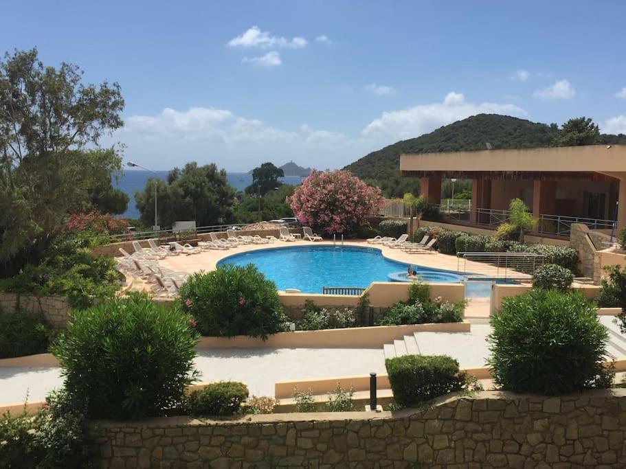 אז'אקסיו F2 Vue Mer Dans Residence Avec Piscine מראה חיצוני תמונה